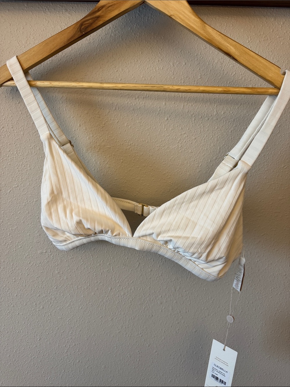 Cleobella Ivory Triangle Bikini Top